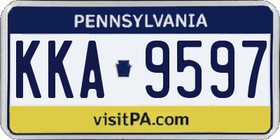 PA license plate KKA9597