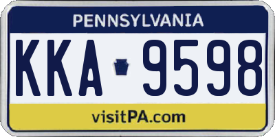 PA license plate KKA9598