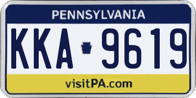 PA license plate KKA9619