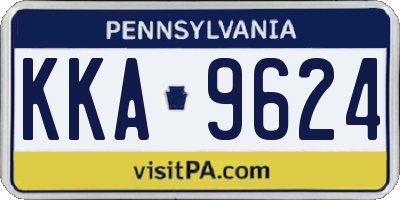 PA license plate KKA9624