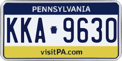 PA license plate KKA9630
