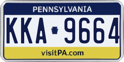 PA license plate KKA9664