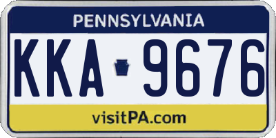 PA license plate KKA9676