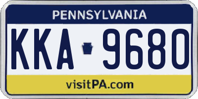 PA license plate KKA9680