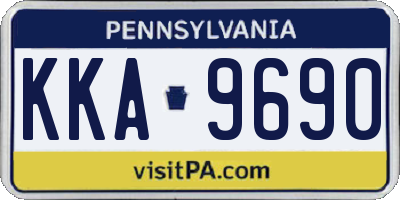 PA license plate KKA9690