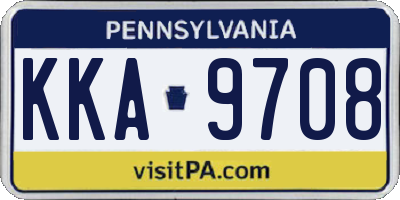 PA license plate KKA9708