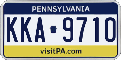 PA license plate KKA9710