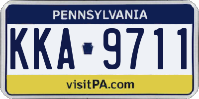 PA license plate KKA9711