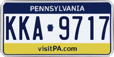 PA license plate KKA9717