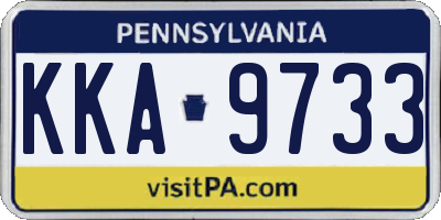 PA license plate KKA9733