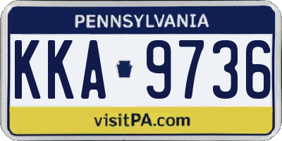 PA license plate KKA9736