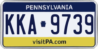 PA license plate KKA9739