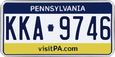 PA license plate KKA9746