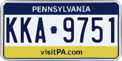 PA license plate KKA9751