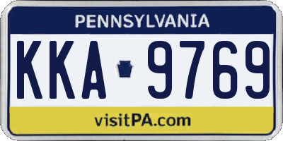 PA license plate KKA9769