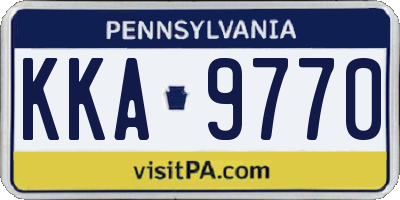 PA license plate KKA9770