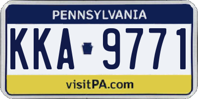 PA license plate KKA9771