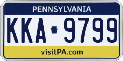 PA license plate KKA9799