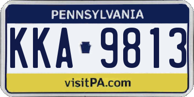 PA license plate KKA9813