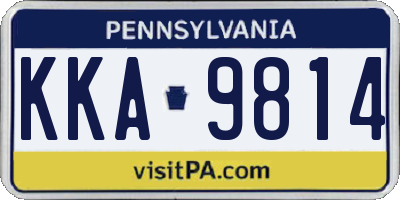 PA license plate KKA9814