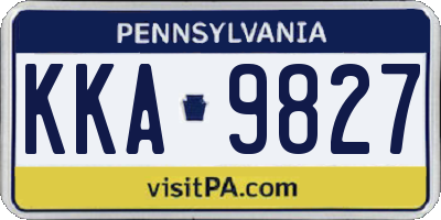 PA license plate KKA9827