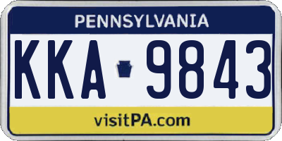 PA license plate KKA9843