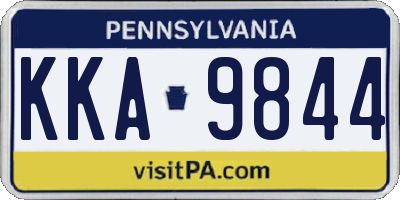 PA license plate KKA9844