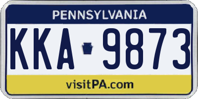 PA license plate KKA9873