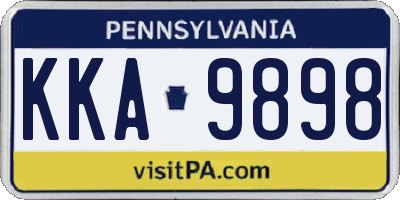 PA license plate KKA9898