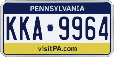 PA license plate KKA9964