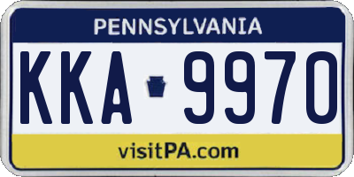 PA license plate KKA9970