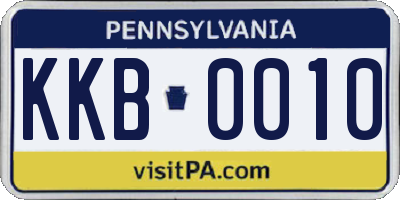 PA license plate KKB0010
