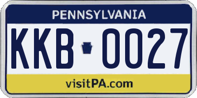 PA license plate KKB0027