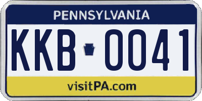 PA license plate KKB0041