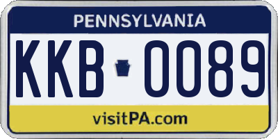 PA license plate KKB0089