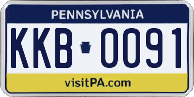 PA license plate KKB0091