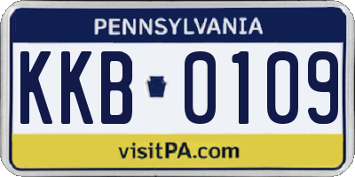 PA license plate KKB0109