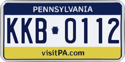 PA license plate KKB0112