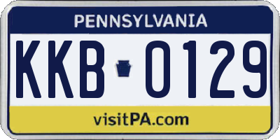 PA license plate KKB0129