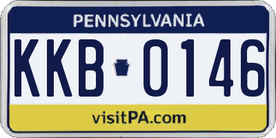 PA license plate KKB0146