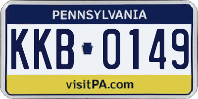 PA license plate KKB0149