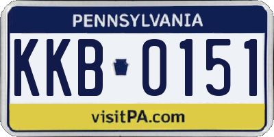PA license plate KKB0151