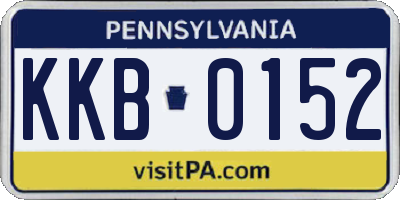 PA license plate KKB0152