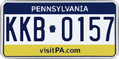 PA license plate KKB0157