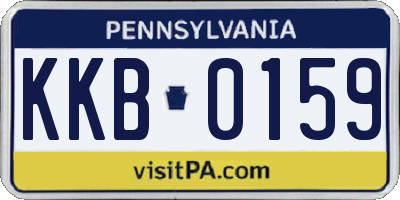 PA license plate KKB0159