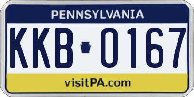 PA license plate KKB0167