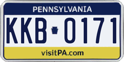 PA license plate KKB0171
