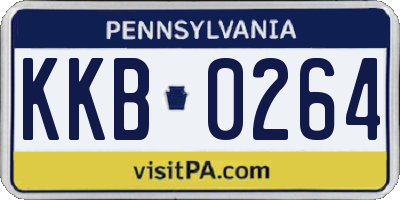 PA license plate KKB0264