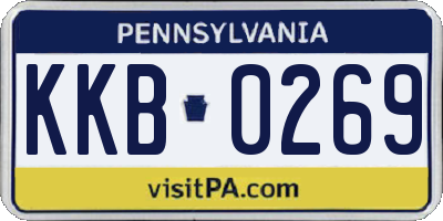 PA license plate KKB0269