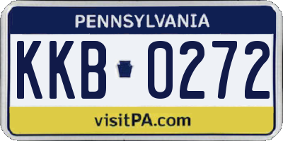 PA license plate KKB0272